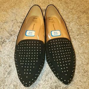 Black Studded Flats